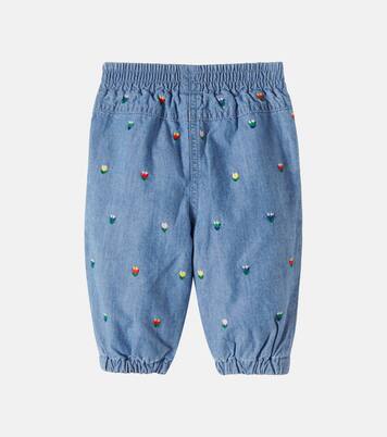 Baby – Pantaloni in chambray con ricamo | Stella McCartney Kids