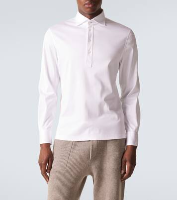 Cotton jersey polo shirt | Brunello Cucinelli