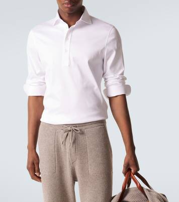 Cotton jersey polo shirt | Brunello Cucinelli