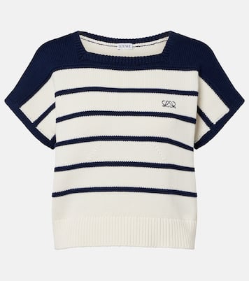 Pullover Double L aus Baumwolle und Wolle | Loewe