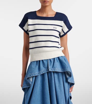 Pullover Double L aus Baumwolle und Wolle | Loewe