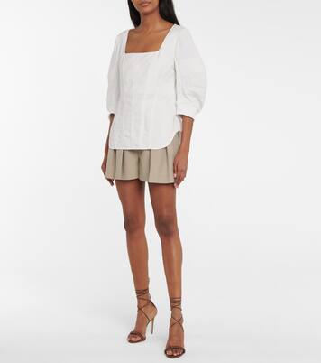 Blouse en coton et lin mélangés | Stella McCartney