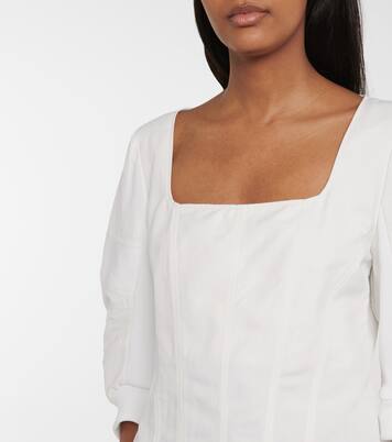 Blouse en coton et lin mélangés | Stella McCartney