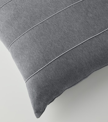 Embellished cotton cushion | Brunello Cucinelli
