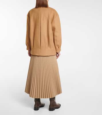 Chaqueta Cassie de lana plisada | Veronica Beard