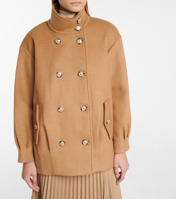 Chaqueta Cassie de lana plisada | Veronica Beard