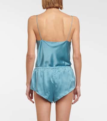 Pyjama-Shorts Venice aus Seidensatin | Asceno