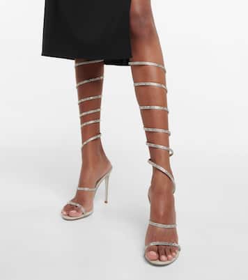 Verzierte Sandalen Supercleo aus Leder | Rene Caovilla