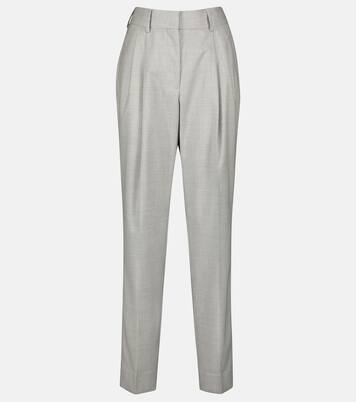 Pantalon droit à taille haute en laine | Blazé Milano