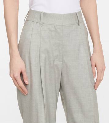 Pantalon droit à taille haute en laine | Blazé Milano