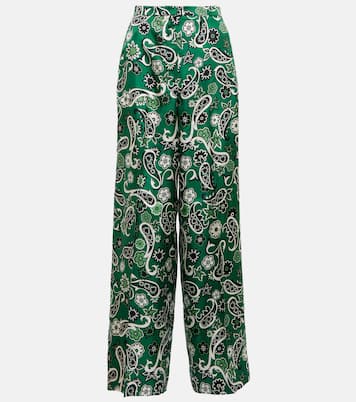 Pantalon ample Paisley Power en soie | Dorothee Schumacher