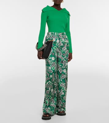 Pantalon ample Paisley Power en soie | Dorothee Schumacher