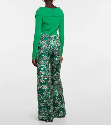 Pantalon ample Paisley Power en soie | Dorothee Schumacher