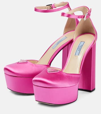Plateau-Pumps aus Satin | Prada