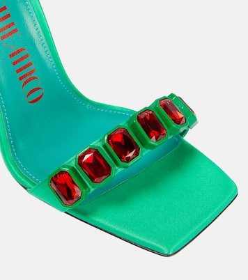 Verzierte Sandalen Sienna aus Satin | The Attico