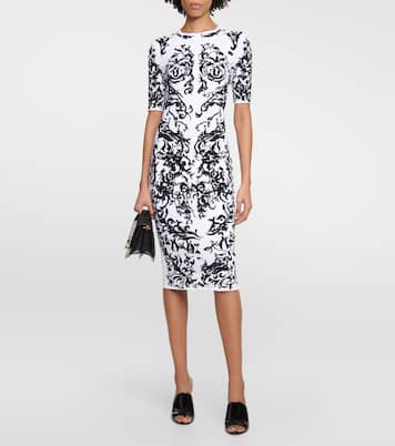 Bedrucktes Midikleid Calligraphy | Alaïa