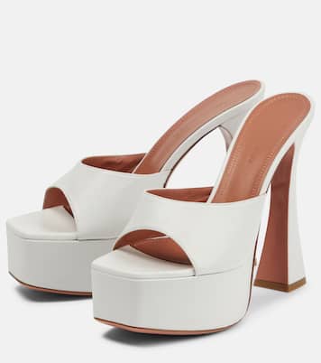 Plateau-Pantoletten Dalida aus Leder | Amina Muaddi