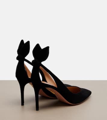 Escarpins Bow Tie 85 en daim | Aquazzura