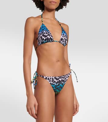 Culotte de bikini à motif léopard | Ganni