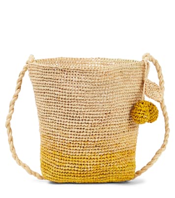 Aphyllante raffia shoulder bag | Bonpoint