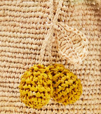 Aphyllante raffia shoulder bag | Bonpoint