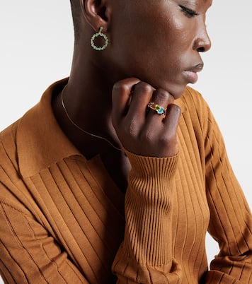 Boucles d'oreilles en or 18 ct et émeraudes | Suzanne Kalan