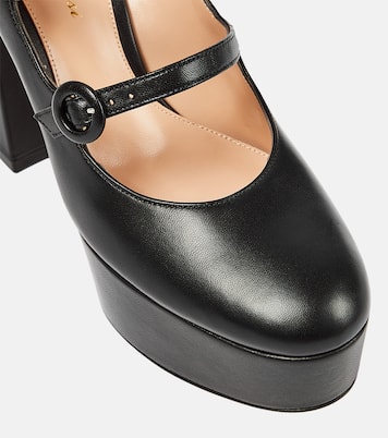 Plateau-Pumps Mary Jane aus Leder | Gianvito Rossi