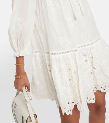 Besticktes Minikleid Renee aus Baumwolle | Velvet