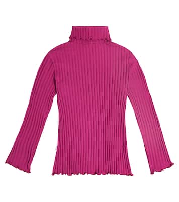 Ribbed-knit cotton-blend top | Il Gufo