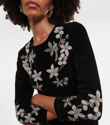 Dushi embellished velvet midi dress | Dodo Bar Or