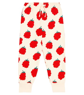 Raspberries cotton jersey sweatpants | Tinycottons