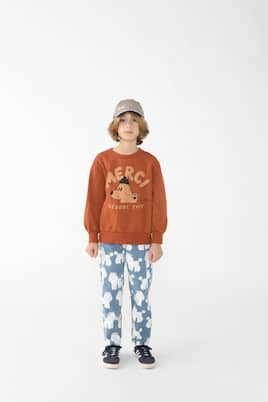 Merci cotton jersey sweatshirt | Tinycottons