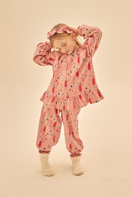 Santa printed cotton pajamas | Jellymallow