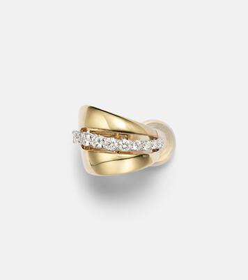 Whisper 18kt gold ear cuff with diamonds | Yeprem