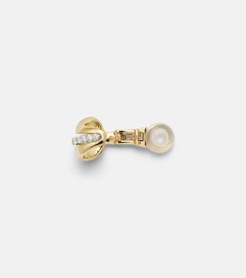 Whisper 18kt gold ear cuff with diamonds | Yeprem