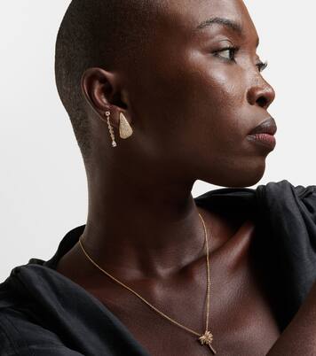 Ohrringe Claw aus 18kt Gelbgold mit Diamanten | Anita Ko