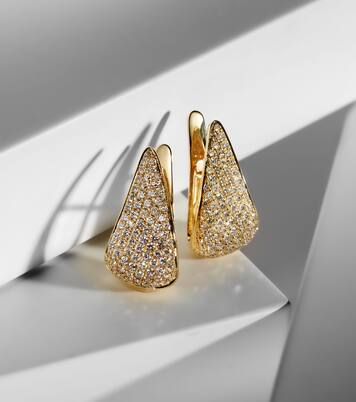 Ohrringe Claw aus 18kt Gelbgold mit Diamanten | Anita Ko