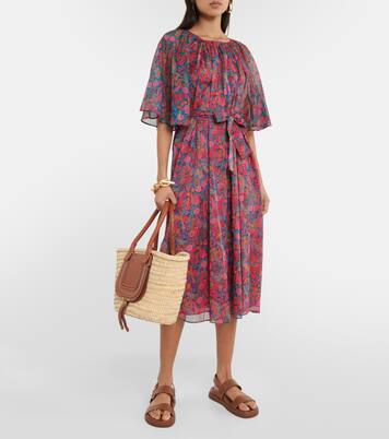 Robe midi Daisy en coton à fleurs | Eres