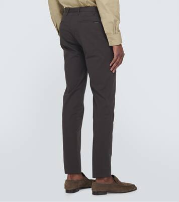 Cotton-blend slim pants | Slowear