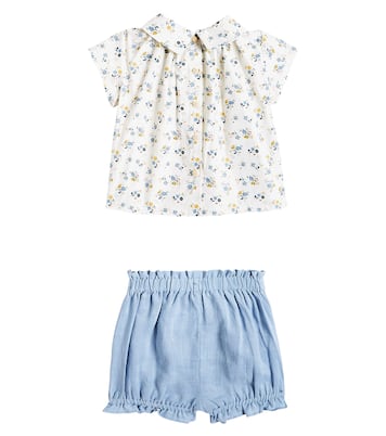 Baby Miki cotton-blend top and bloomers set | C'era Una Volta