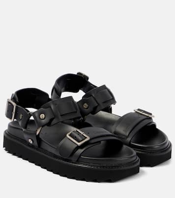 Debossed leather platform sandals | Acne Studios