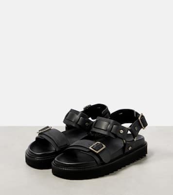Debossed leather platform sandals | Acne Studios