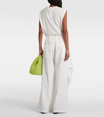 Weite High-Rise-Hose aus Twill | MM6 Maison Margiela