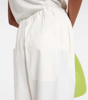 Weite High-Rise-Hose aus Twill | MM6 Maison Margiela
