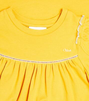 Ruffled cotton dress | Chloé Kids