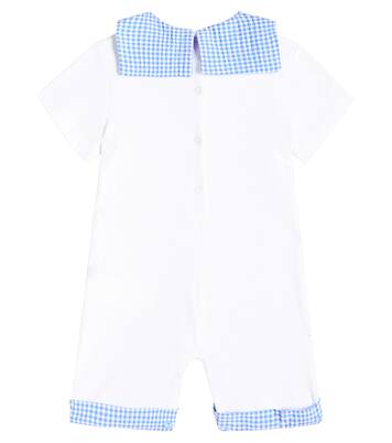 Baby printed cotton playsuit | Monnalisa