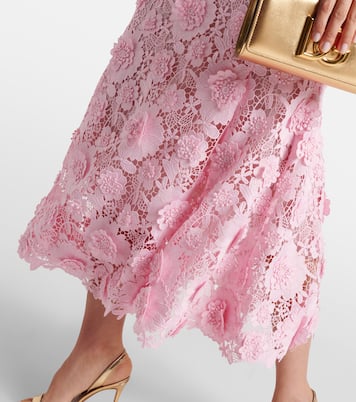 Floral lace midi dress | Oscar de la Renta