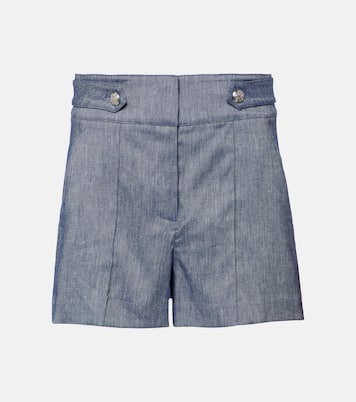 Runo high-rise linen-blend shorts | Veronica Beard