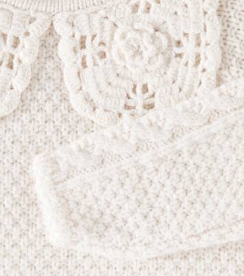 Hilda crochet-trimmed cotton sweater | Louise Misha