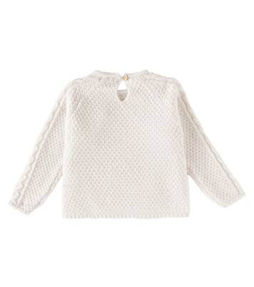 Hilda crochet-trimmed cotton sweater | Louise Misha